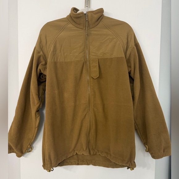 US Navy Other - U.S. Navy Parka Liner Working Uniform Men Small Tan Full Zip Tactical Sweatshirt